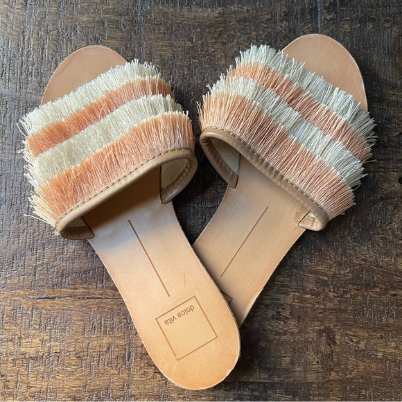 DOLCE VITA Celaya Natural Fringe Sandal sz 6 - Picture 2 of 14